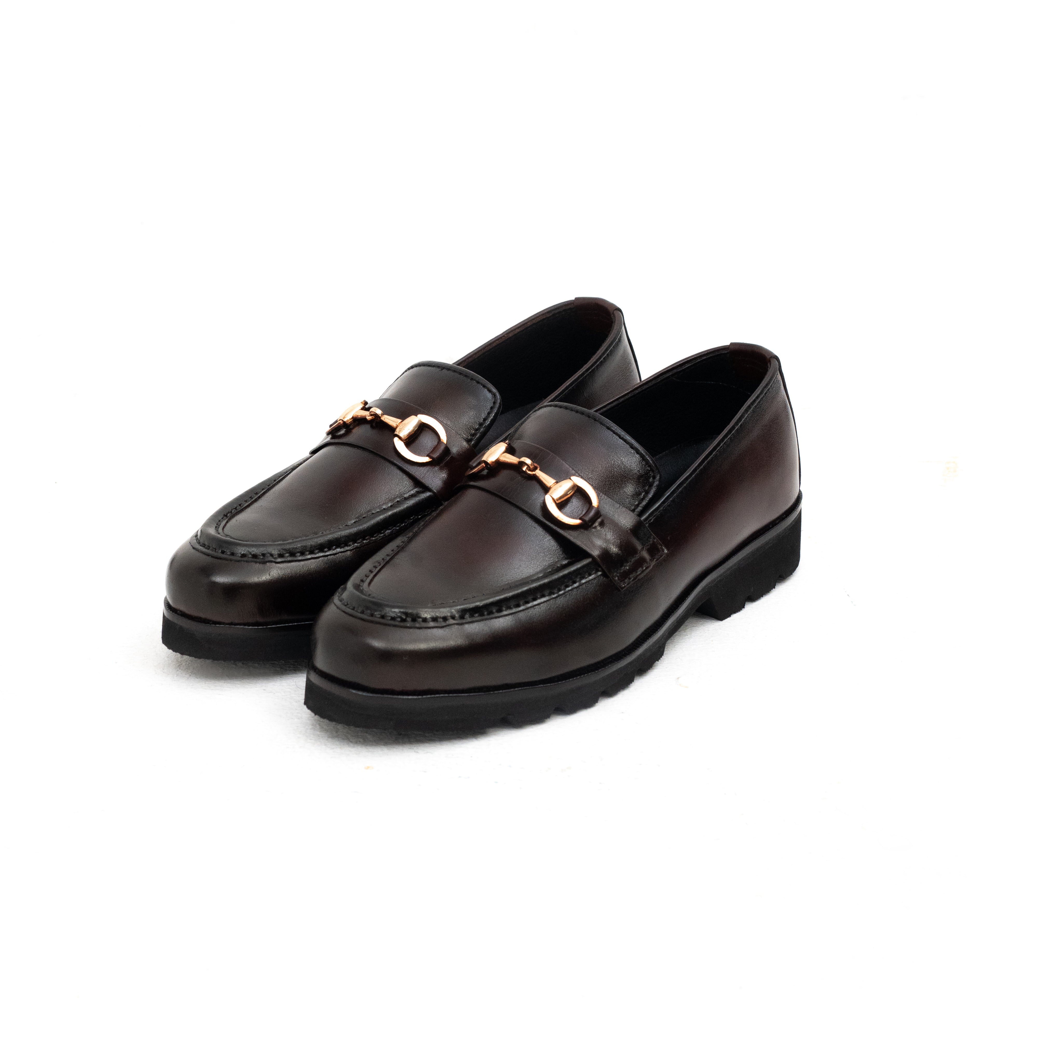 Monarch Brown Leather Horsebit Loafers