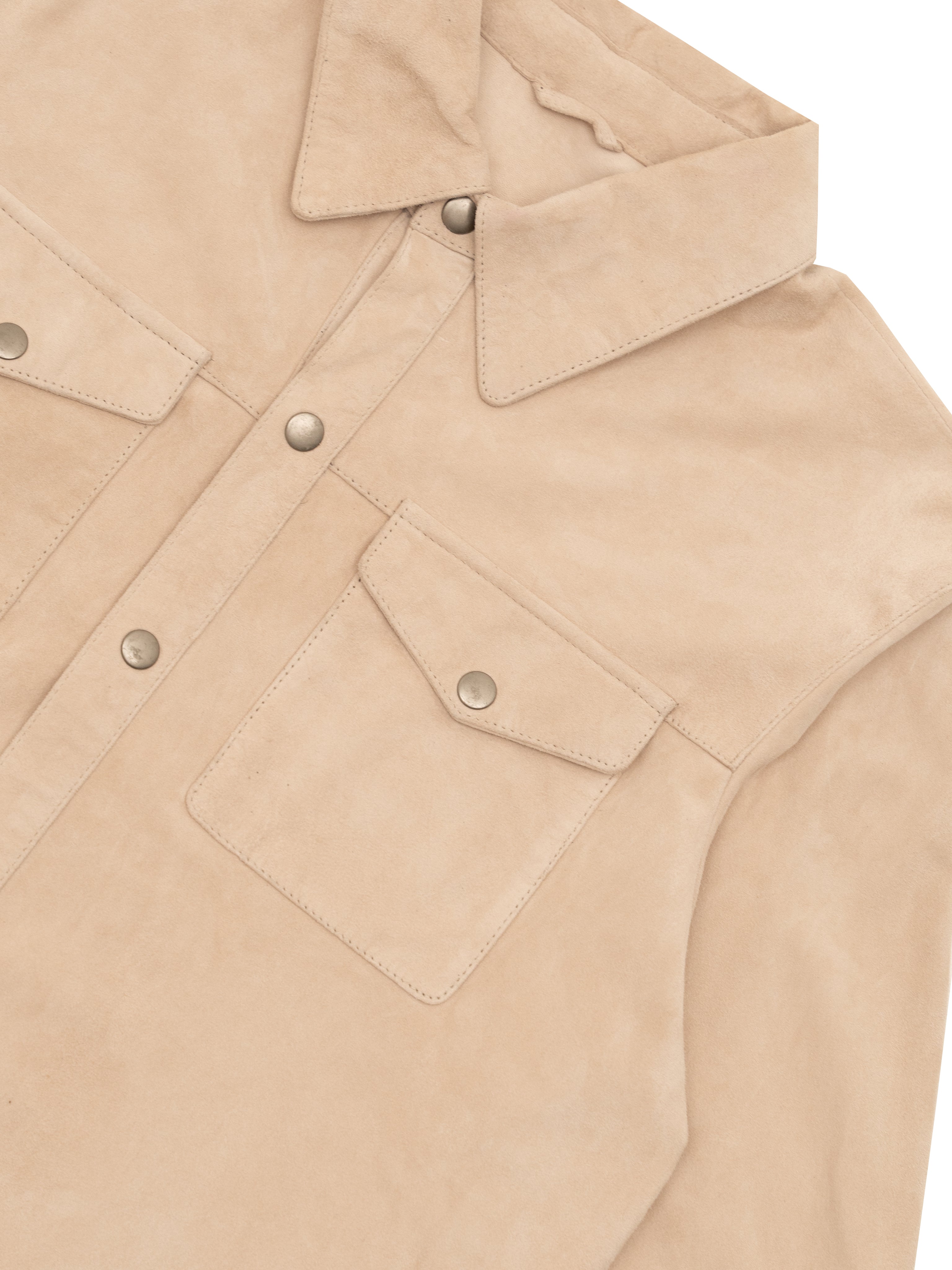 SUEDE BUTTON-UP JACKET