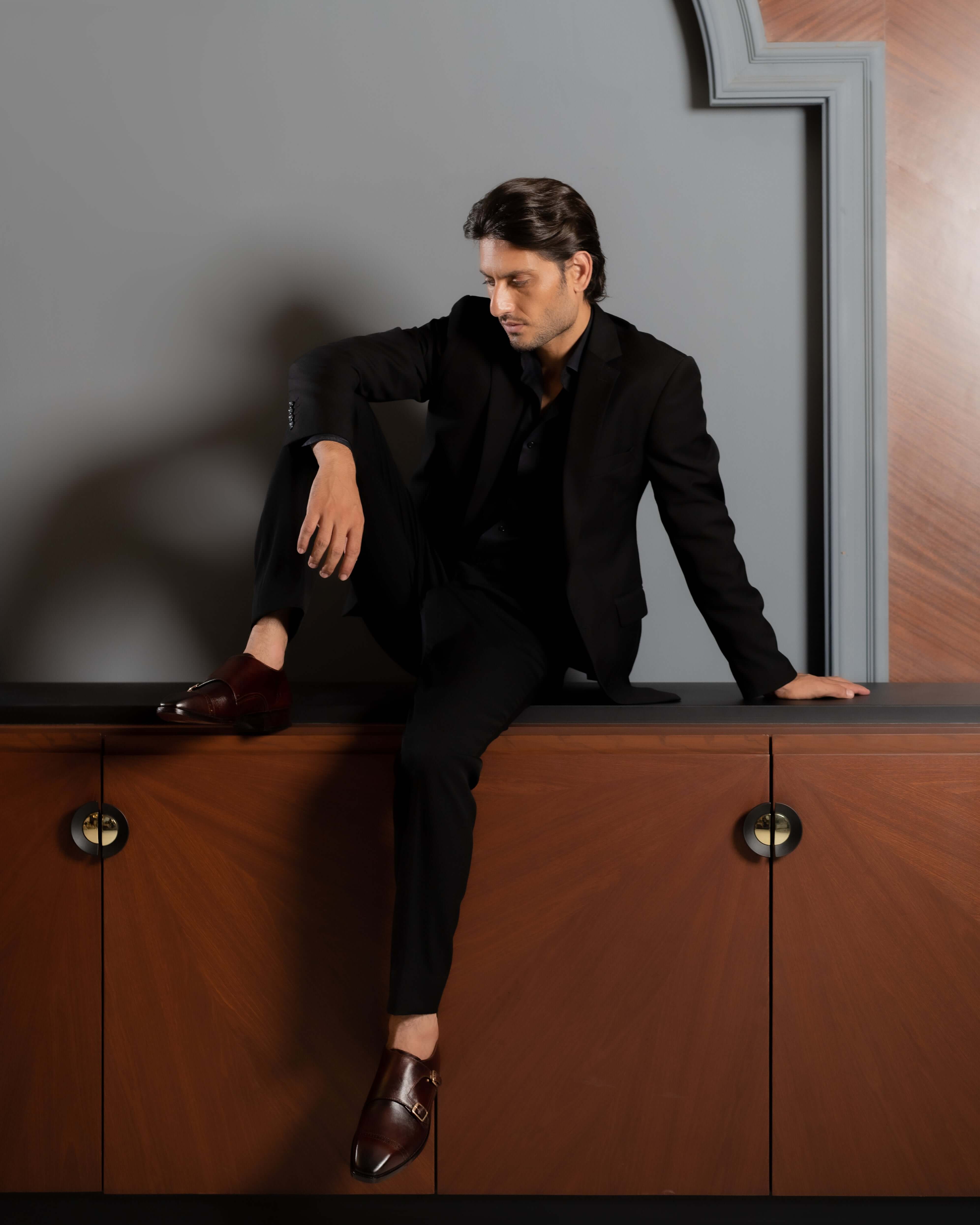 DOUBLE MONK STRAP SHOE (BURGUNDY)