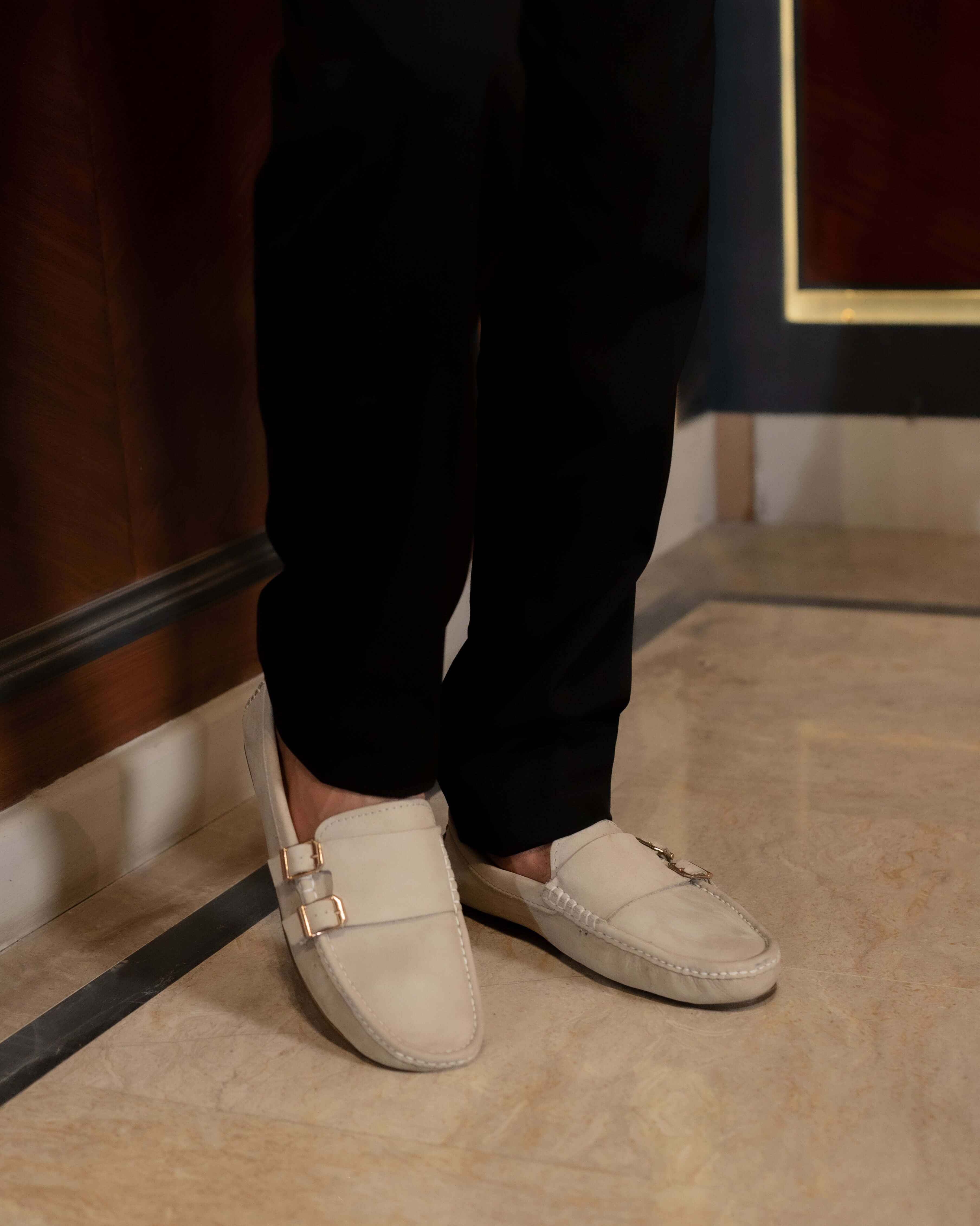 BEIGE SUEDE MOCCASIN