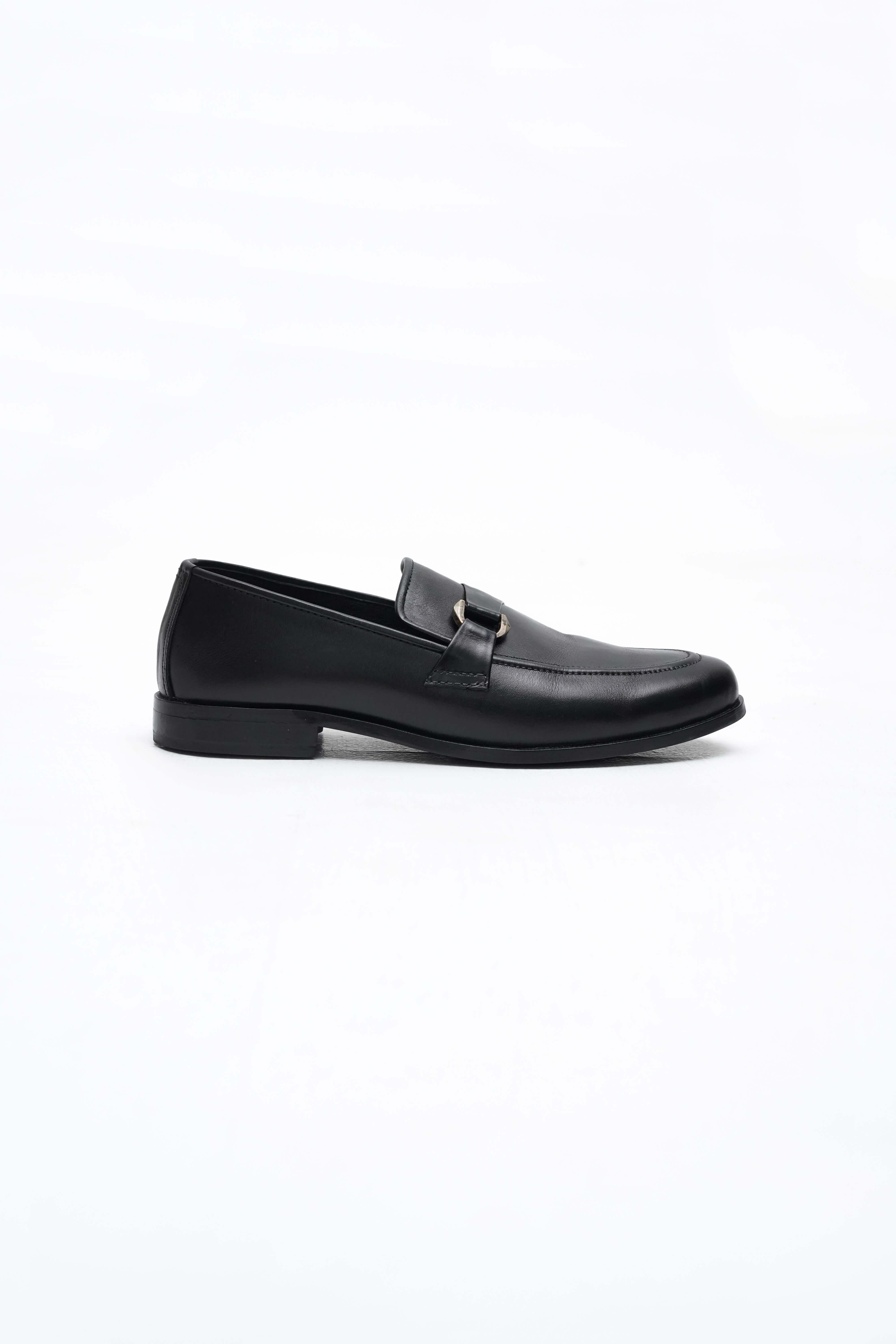 CLASSIC BLACK CALF LEATHER MONK STRAP LOAFERS