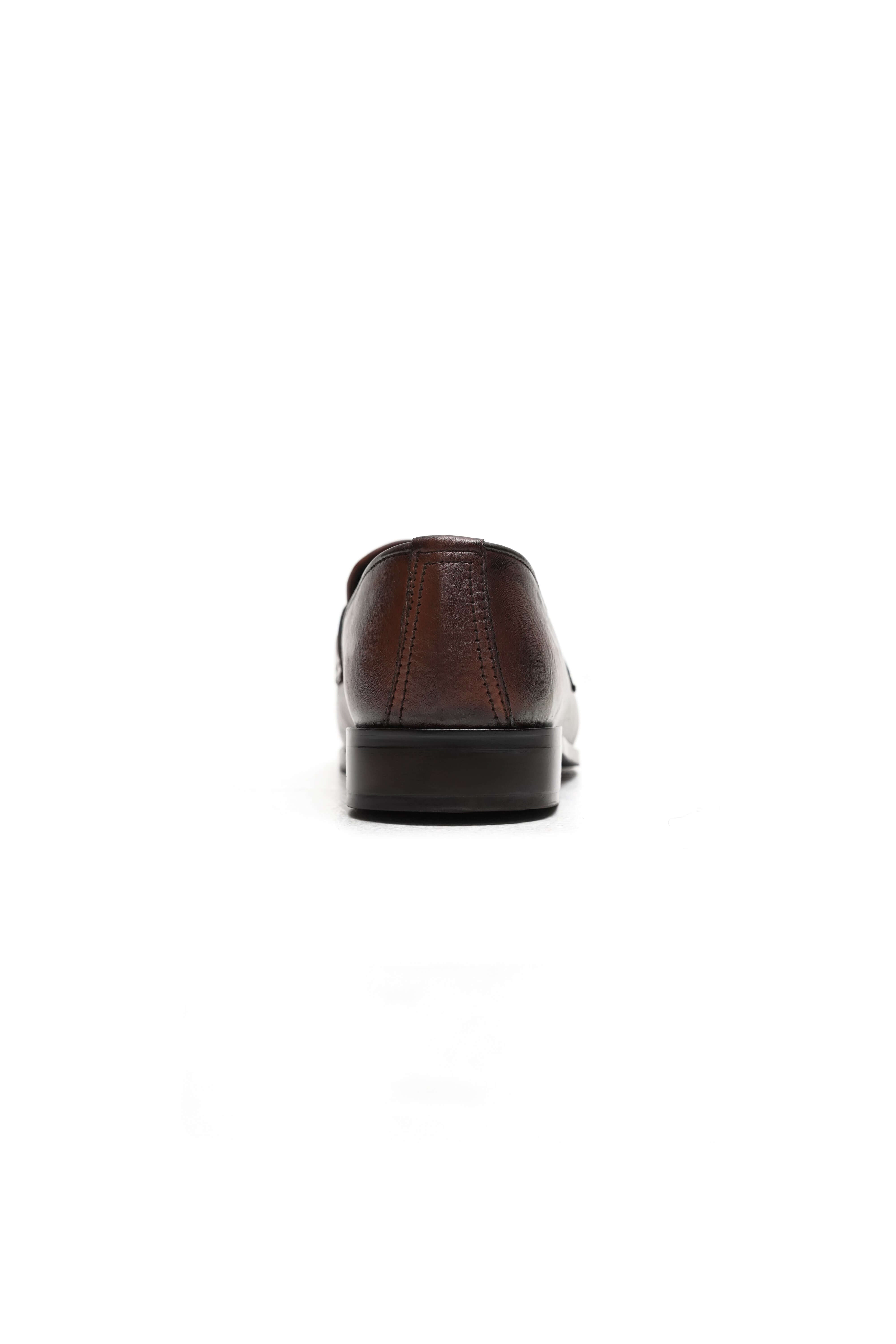 DARK BROWN CALF LEATHER HORSEBIT LOAFERS