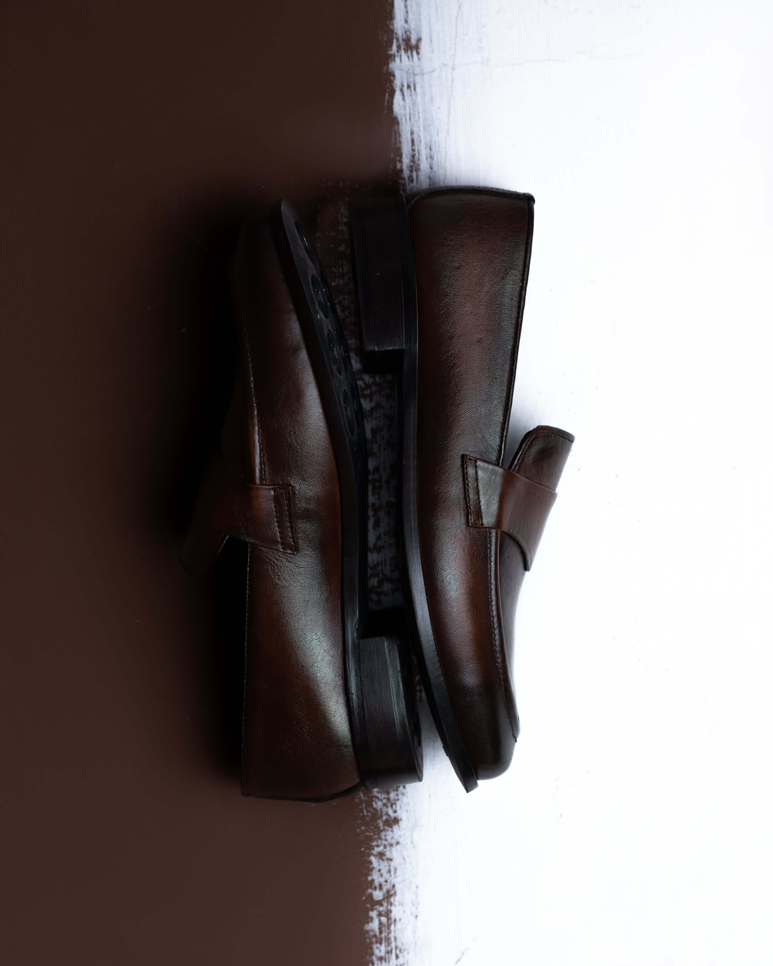 DARK BROWN CALF LEATHER PENNY LOAFERS