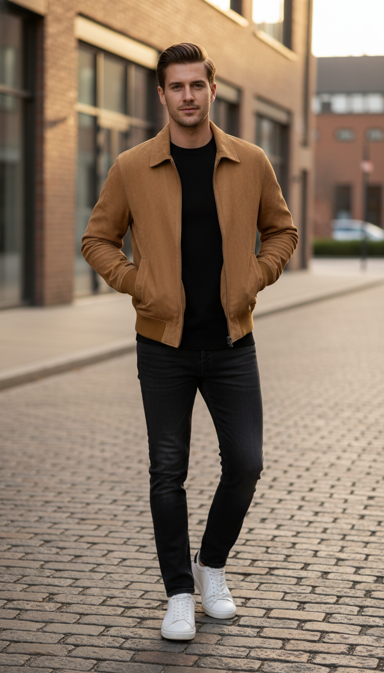 SUEDE BOMBER JACKET