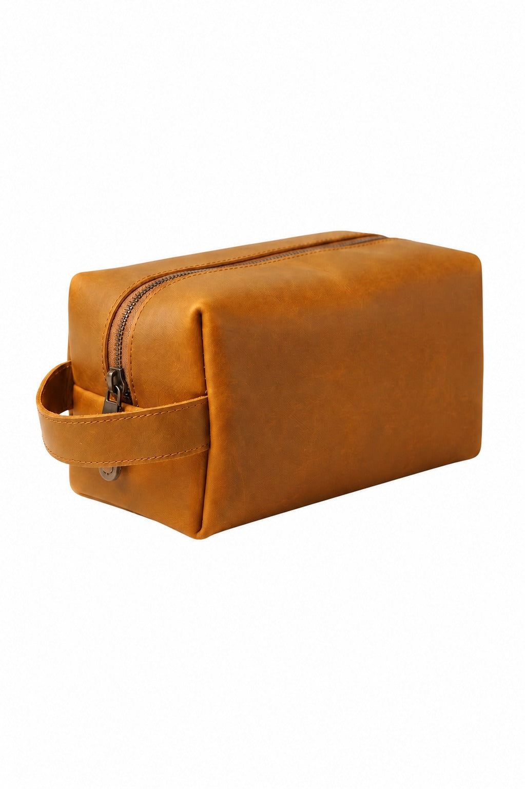 Premium Leather Dop Kit - Travel Toiletry Bag