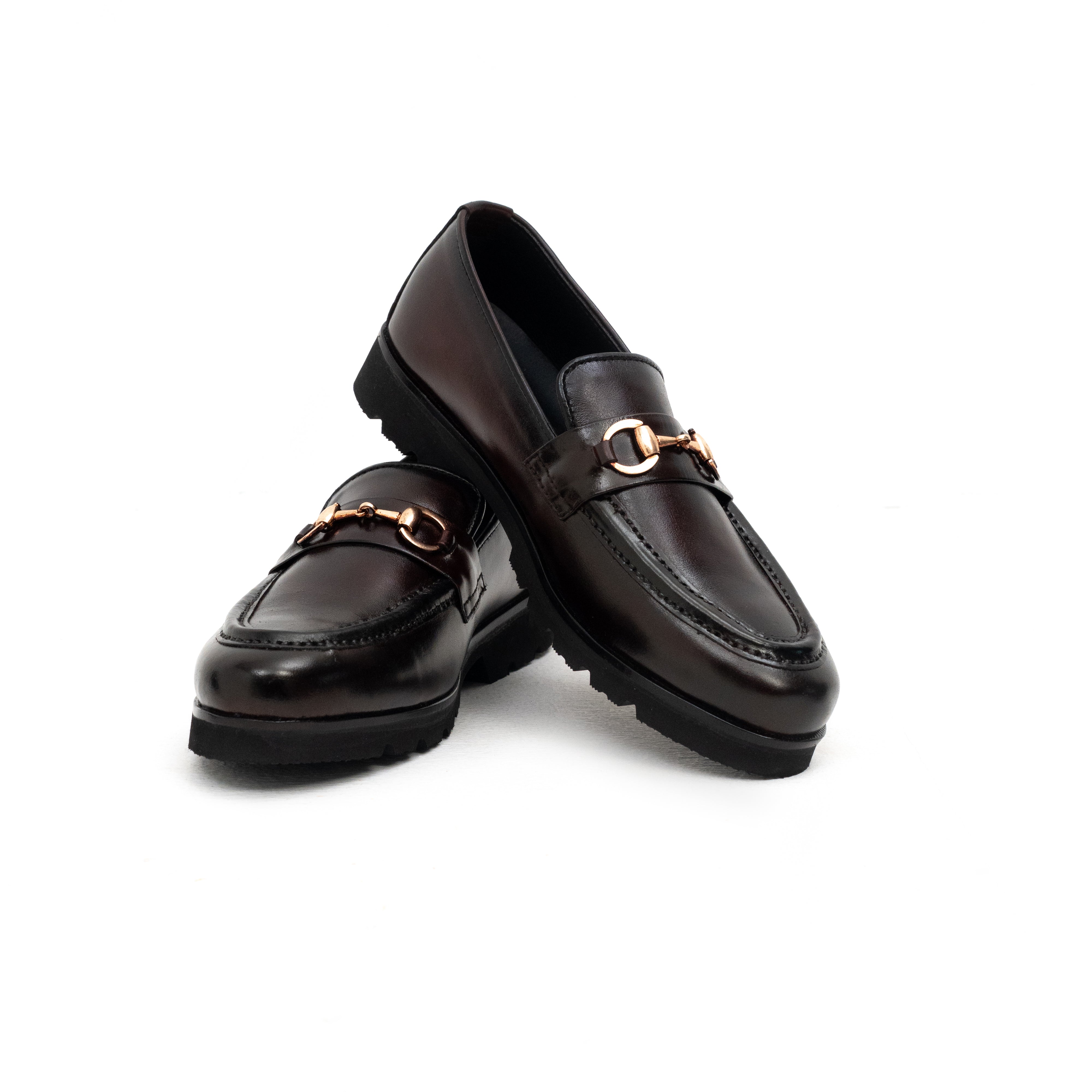 Monarch Brown Leather Horsebit Loafers