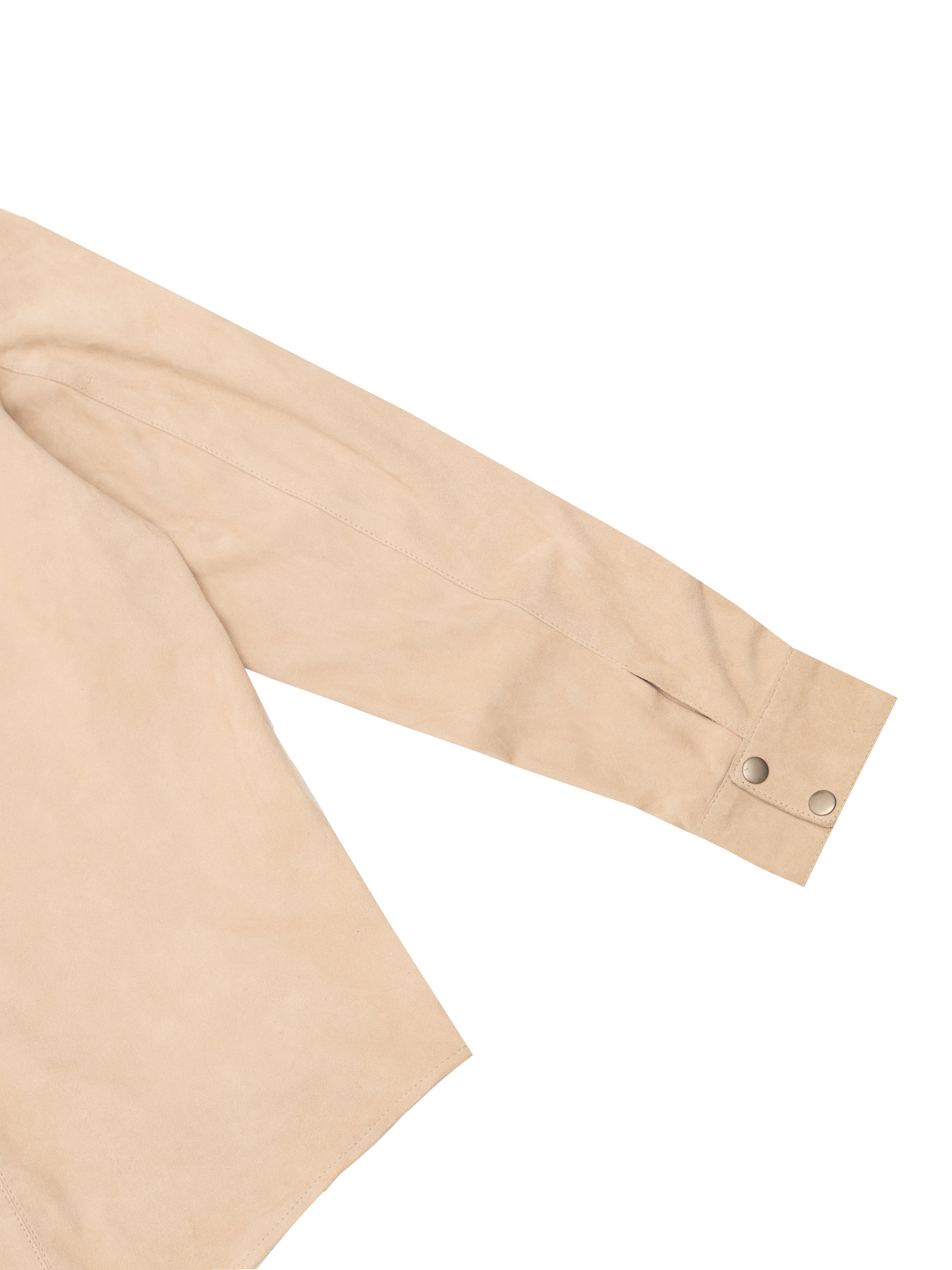 SUEDE BUTTON-UP JACKET