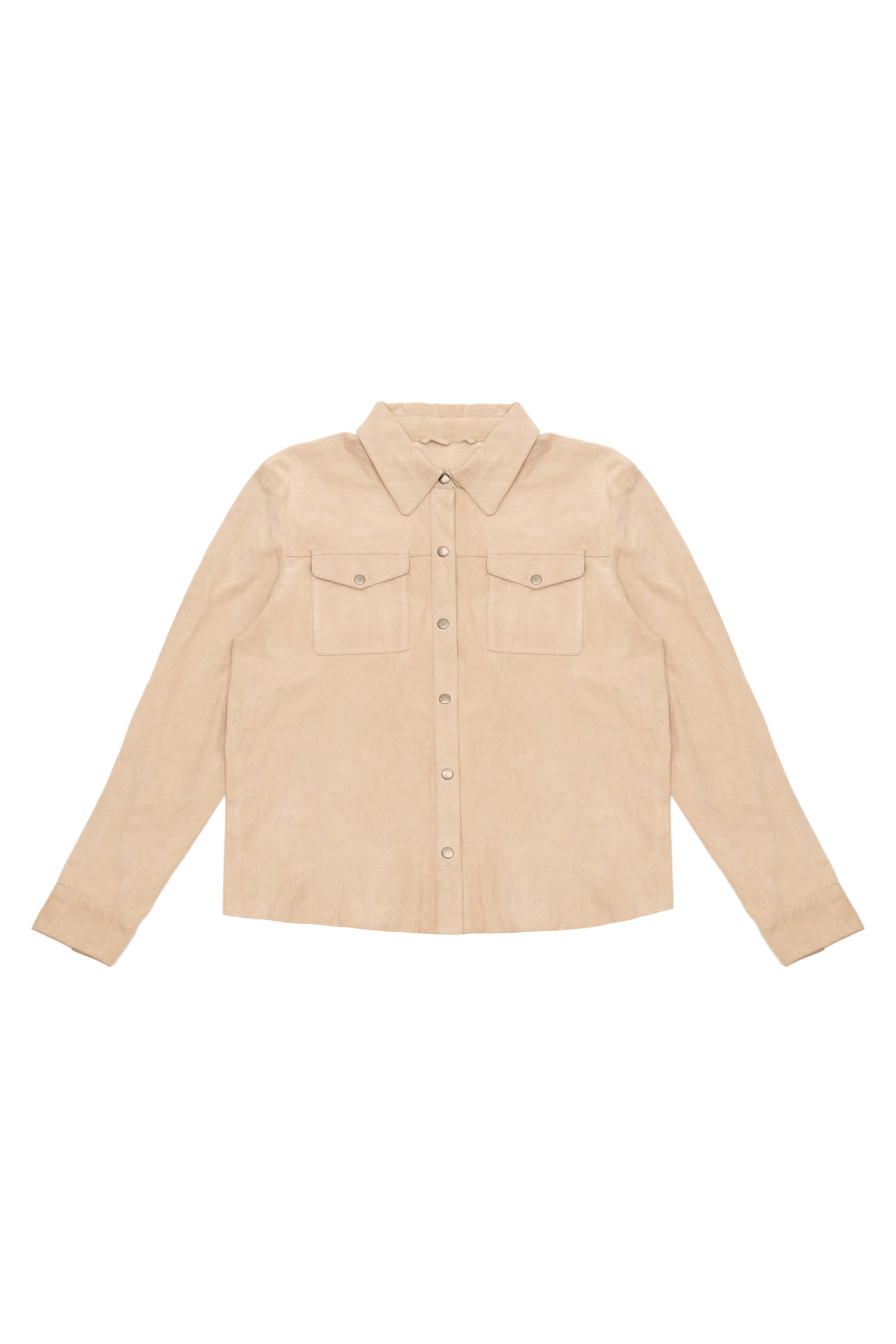 SUEDE BUTTON-UP JACKET