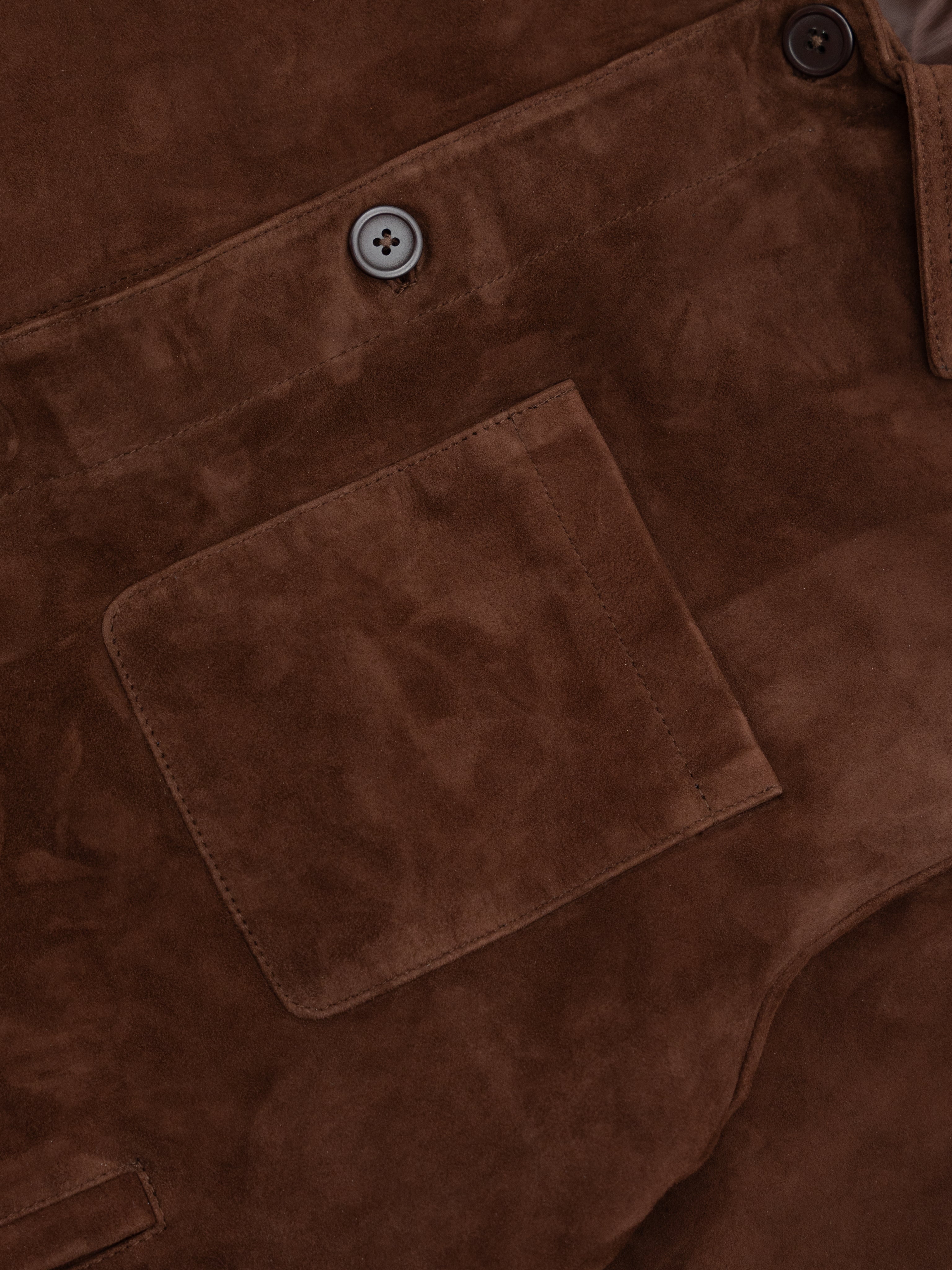 SUEDE BUTTON-UP JACKET