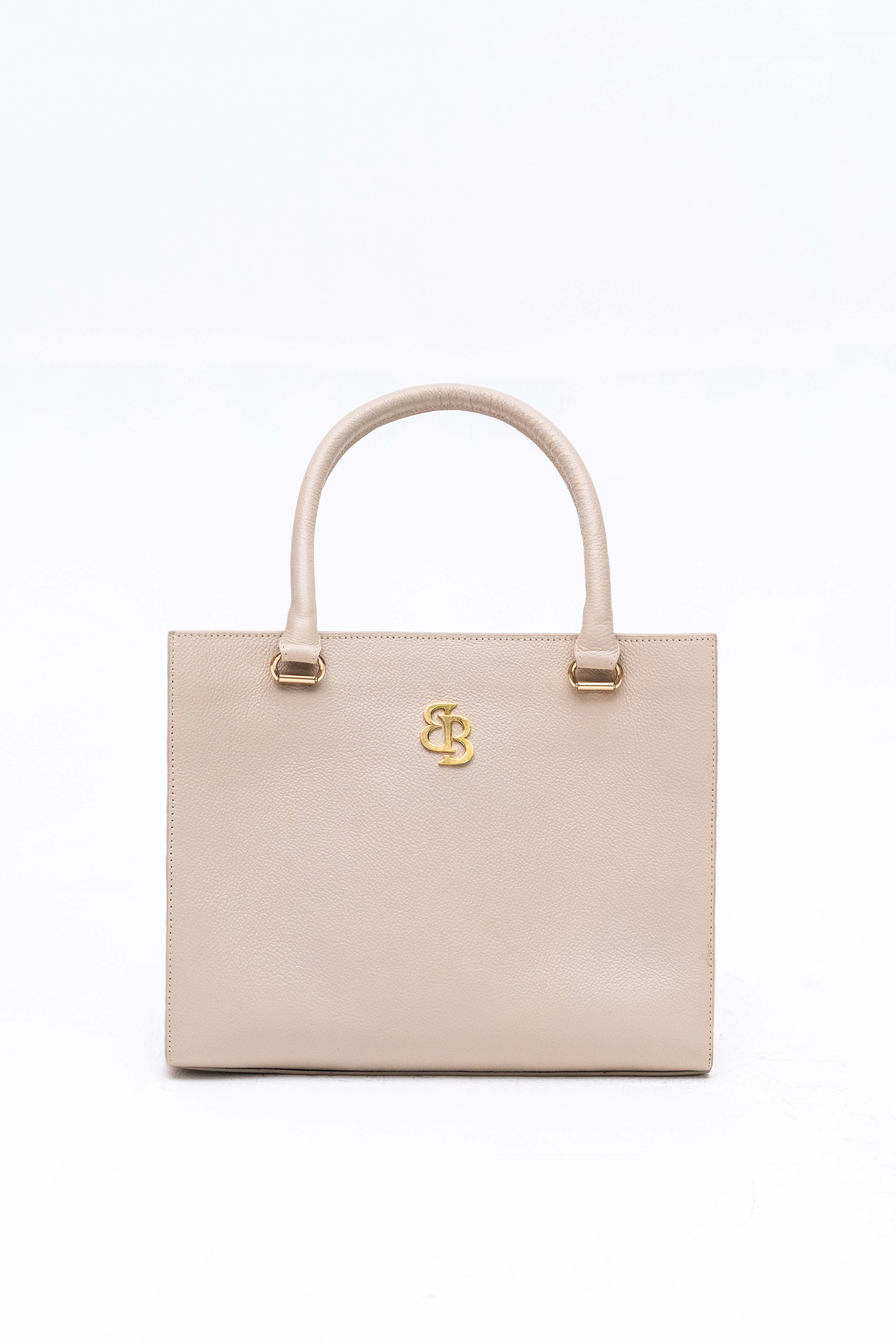 COW MILLED LEATHER BOX BAG