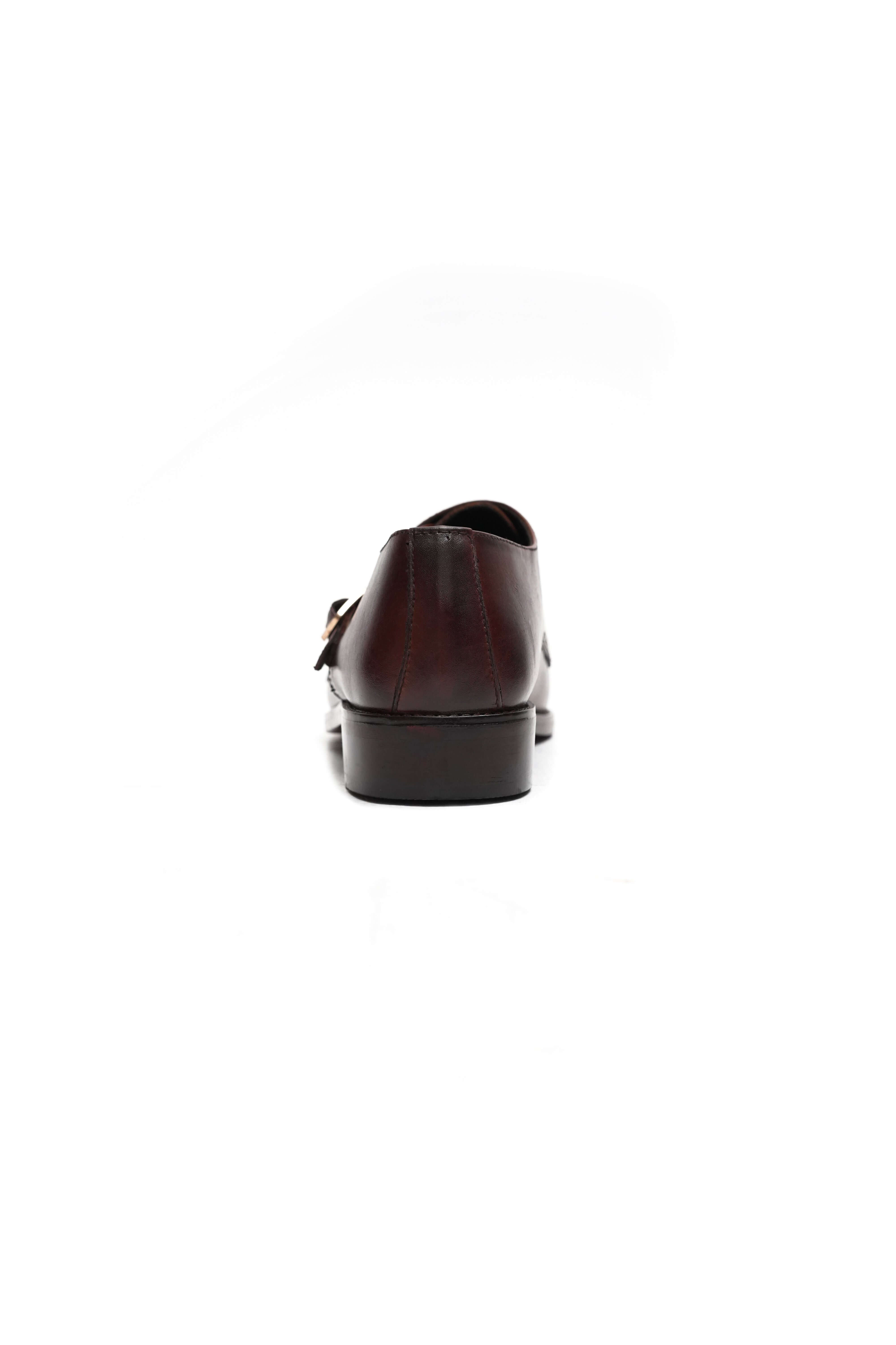 DOUBLE MONK STRAP SHOE (BURGUNDY)