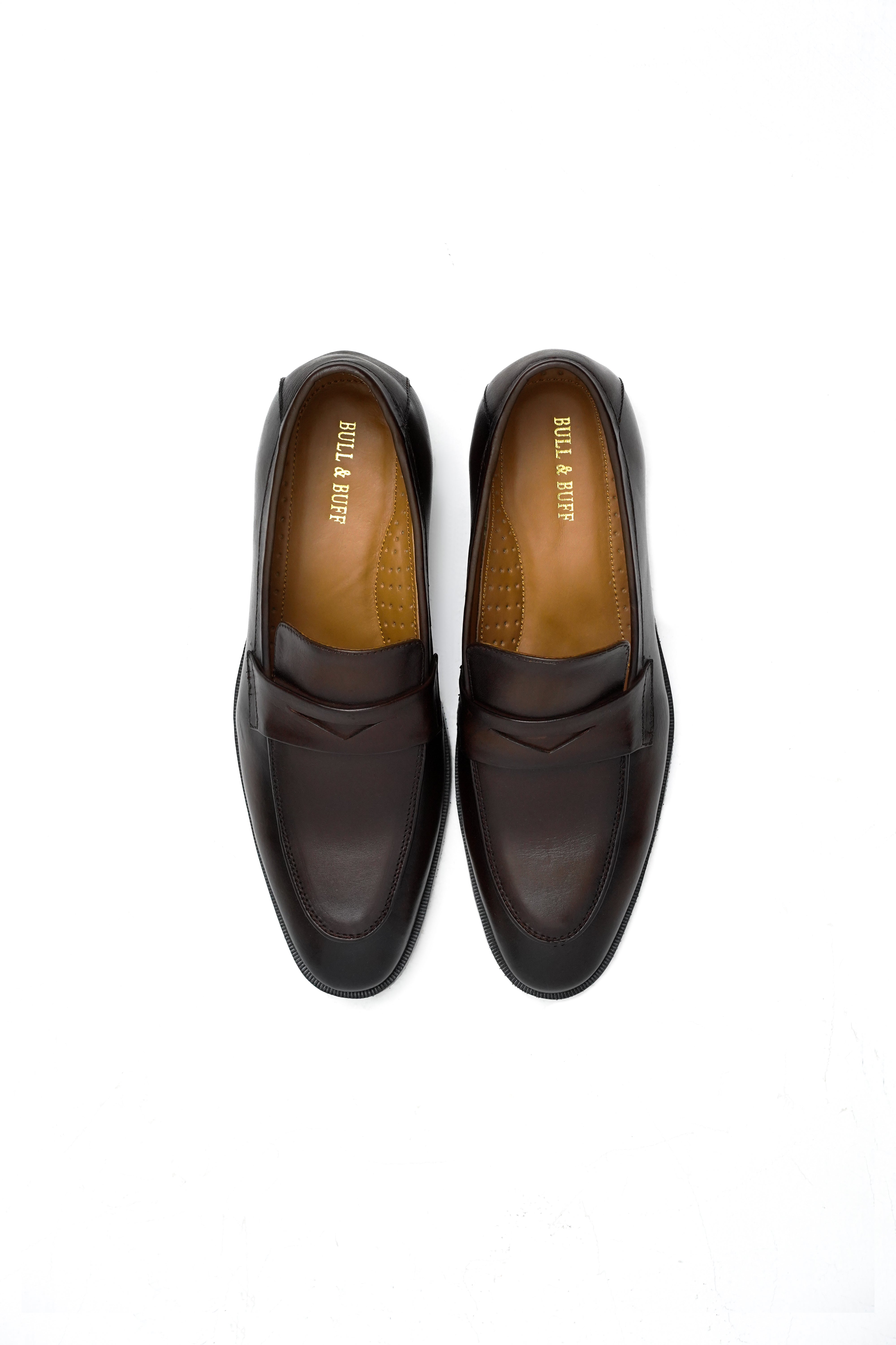 CLASSIC BROWN CALF LEATHER PENNY LOAFERS