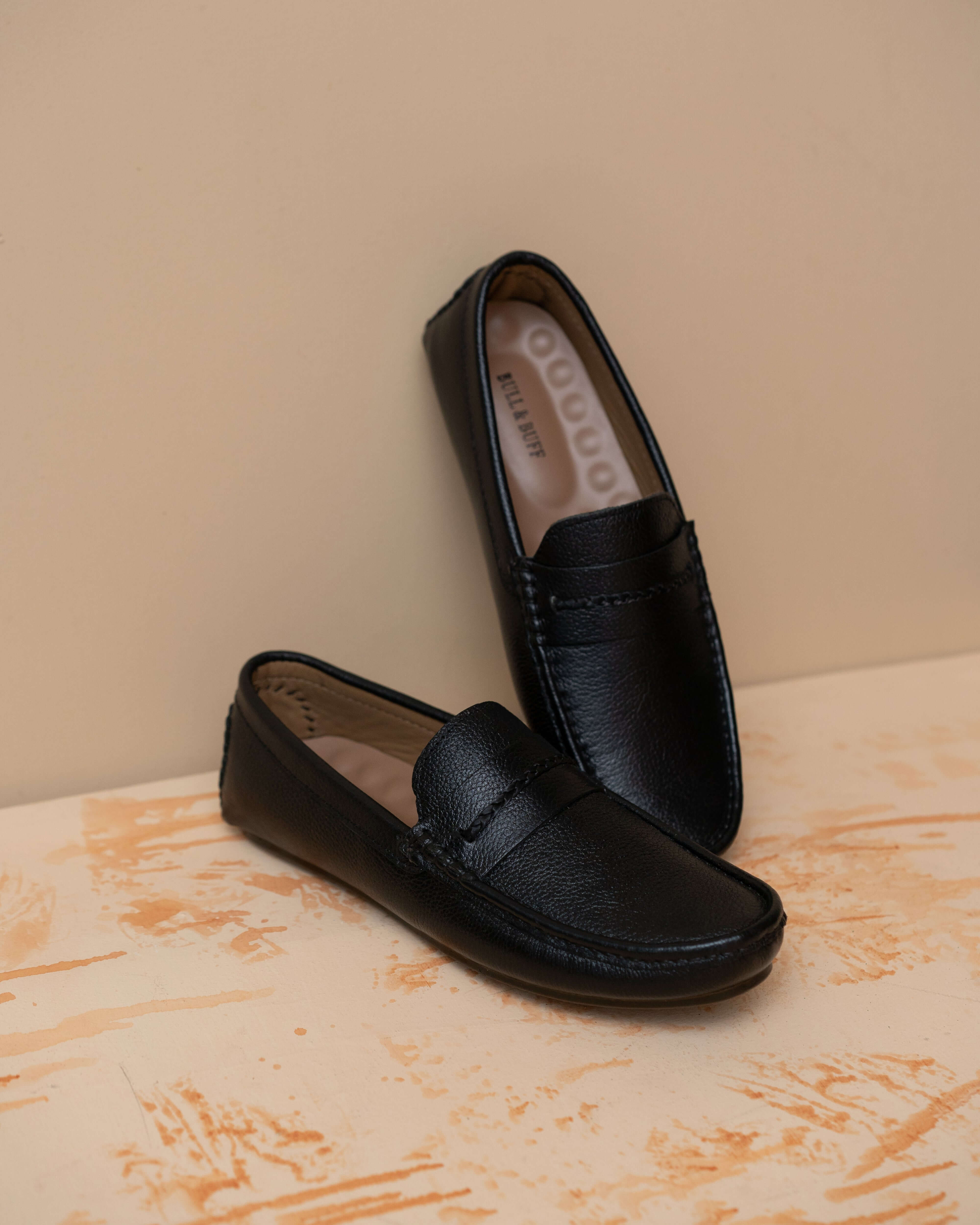 CLASSIC BLACK MOCCASIN PENNY LOAFERS