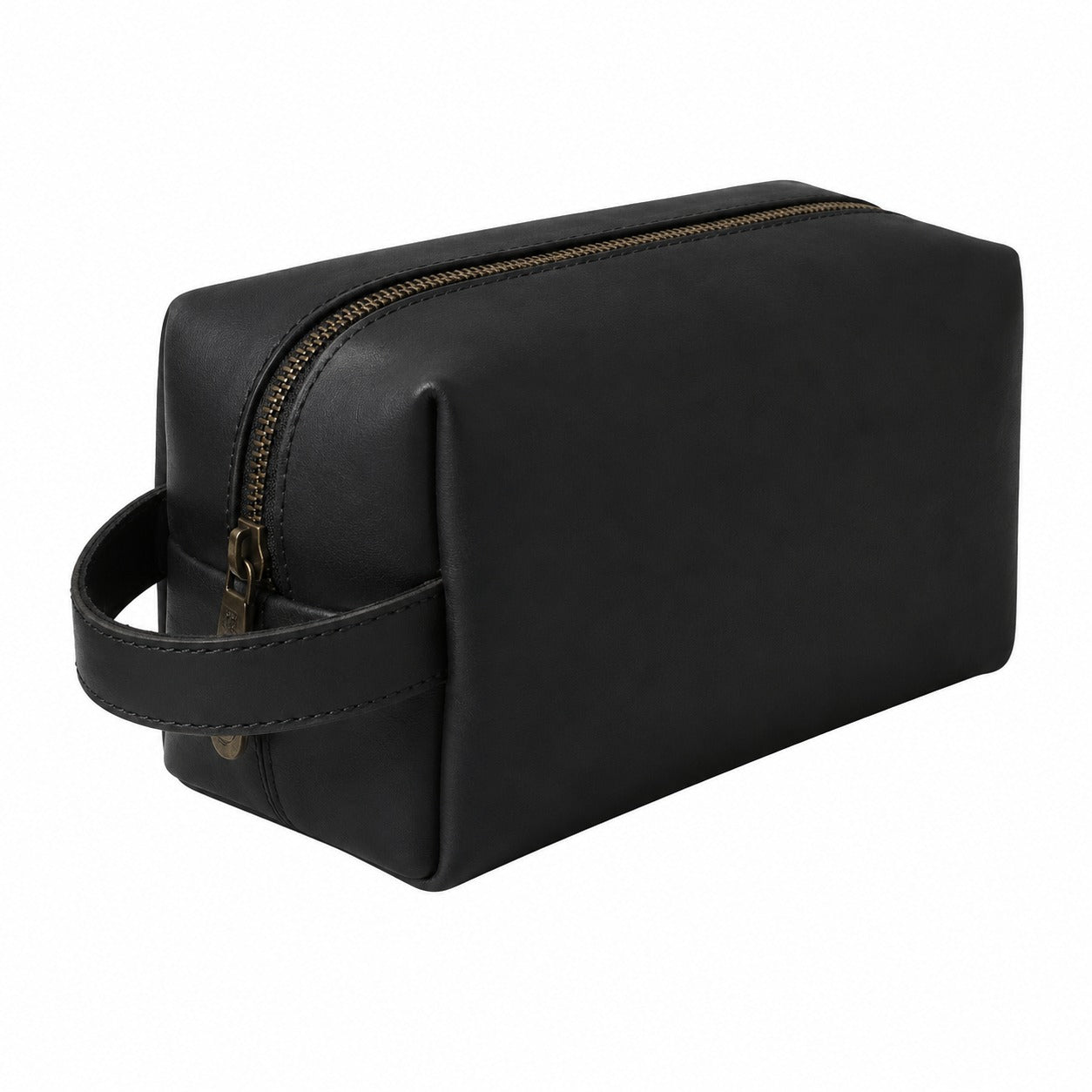 Premium Leather Dop Kit - Travel Toiletry Bag